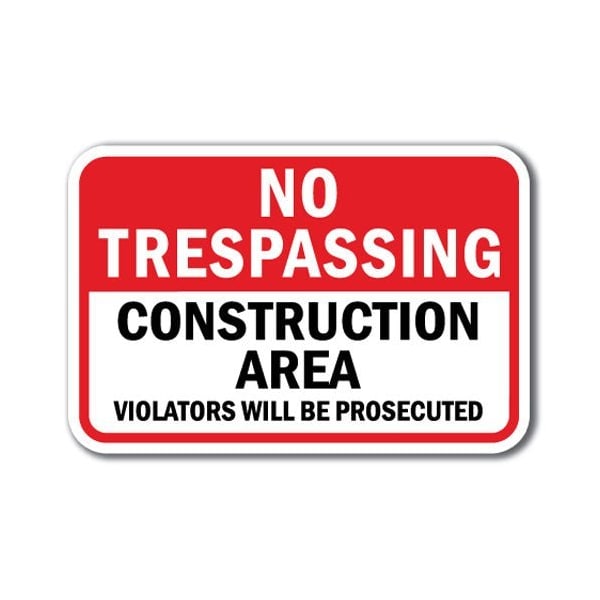 Signmission Safety Sign, 12 in Height, Aluminum, No Tres - No Tres Const A-1218 No Tres - No Tres Const - main